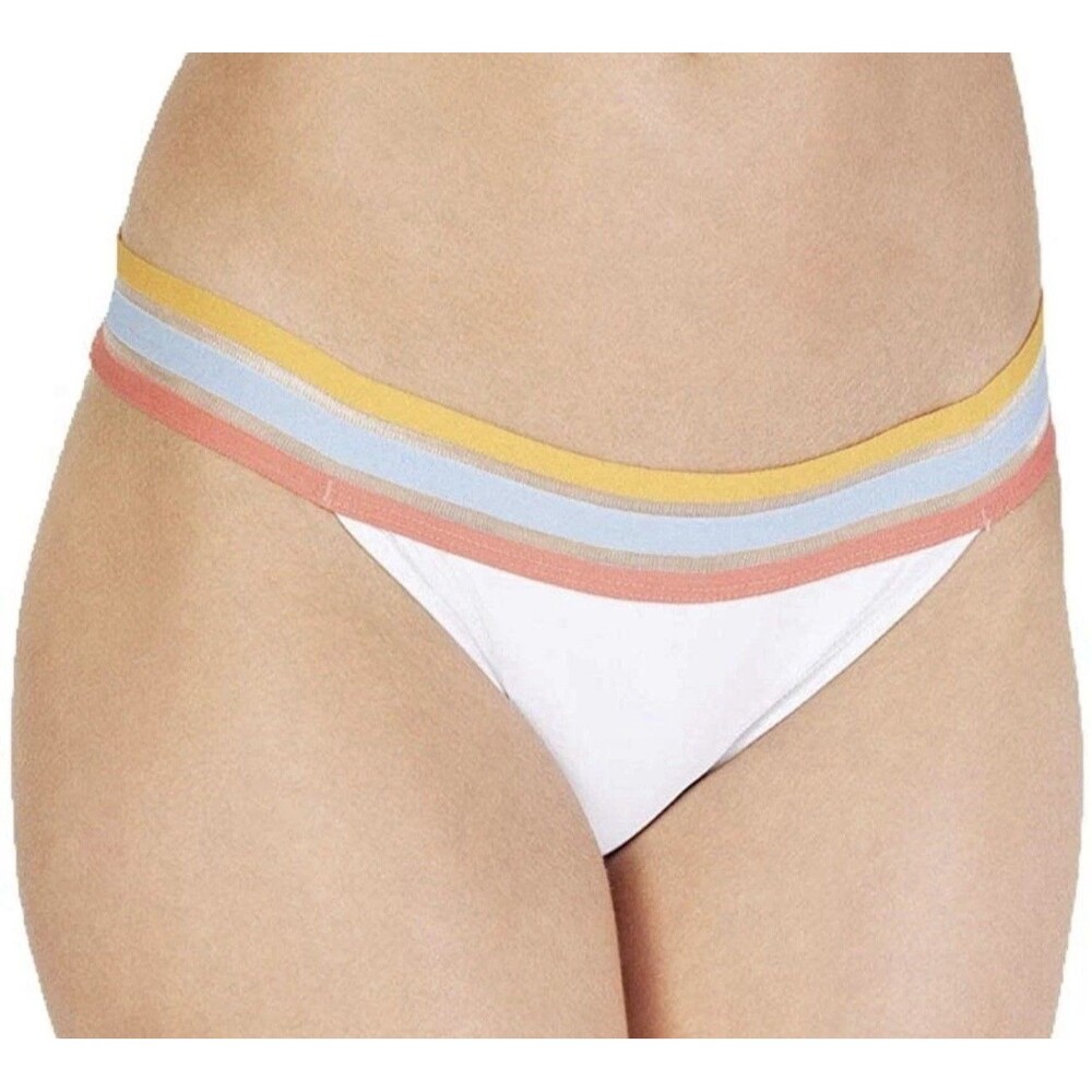 Hula Honey 259756 Women Juniors Stripes Hipster Bikini Bottoms Swimwear Size M